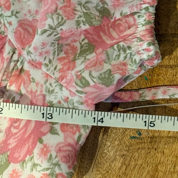 Altar’d State Floral Puff Sleeve Tiered Mini Dress Size Small NWT - Picture 6 of 14
